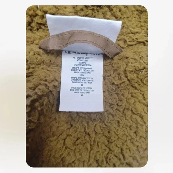 Champion Sherpa Lined Stadium Hooded Gold Jacket Size XS - Picture 11 of 13